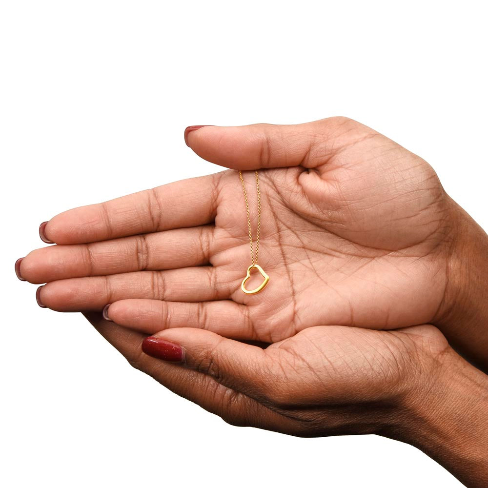 Happy Holidays Delicate Necklace Heart Gift For Her