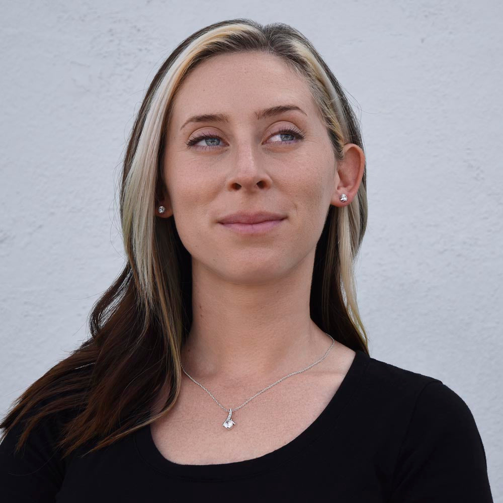 Mom I Love You Alluring Necklace and Cubic Zirconia Earring Gift Set For Her