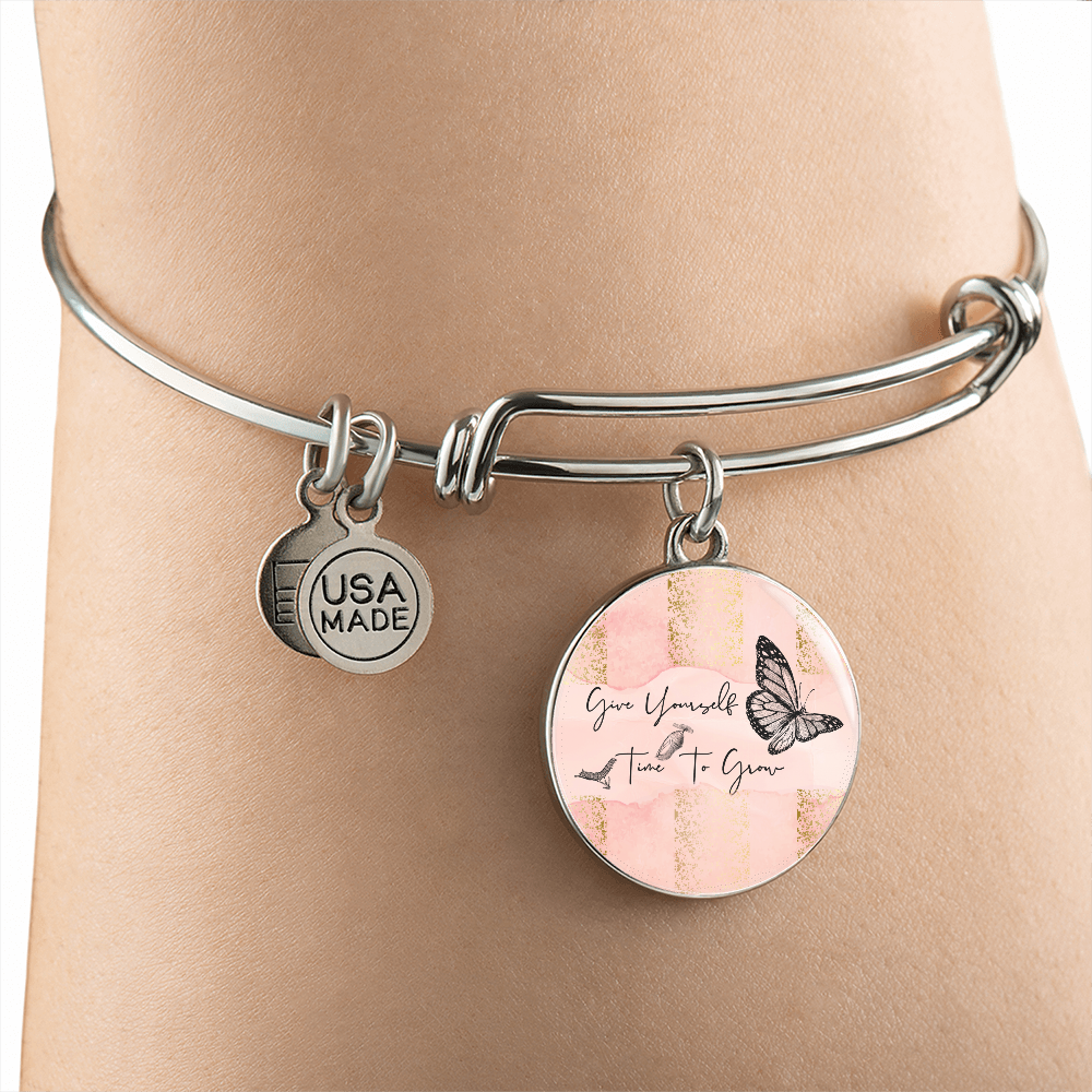 Give Yourself Time Morale Booster Circle Bangle Gift For Her