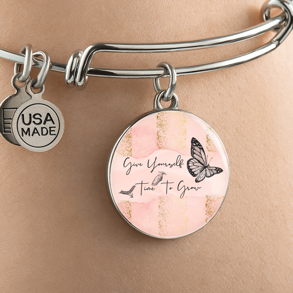 Give Yourself Time Morale Booster Circle Bangle Gift For Her