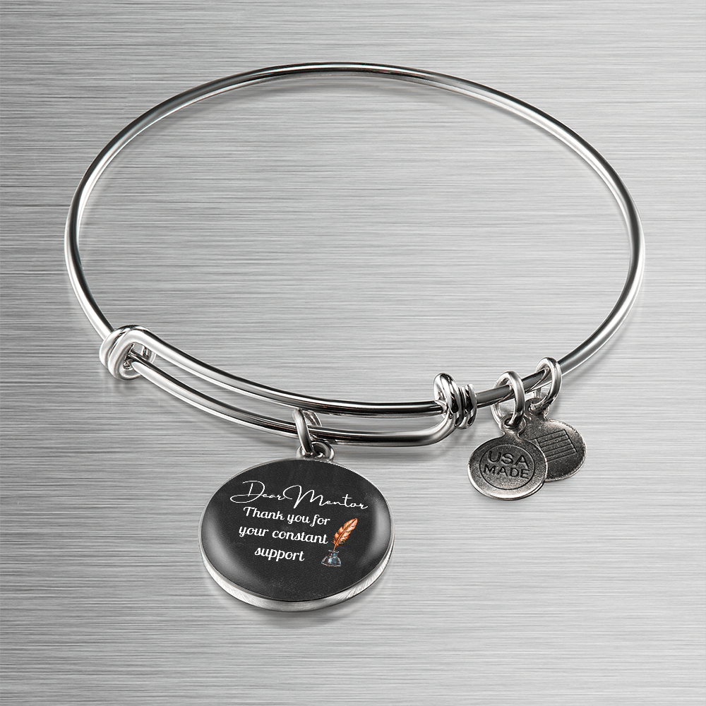 Dear Mentor Circle Bangle Gift For Her