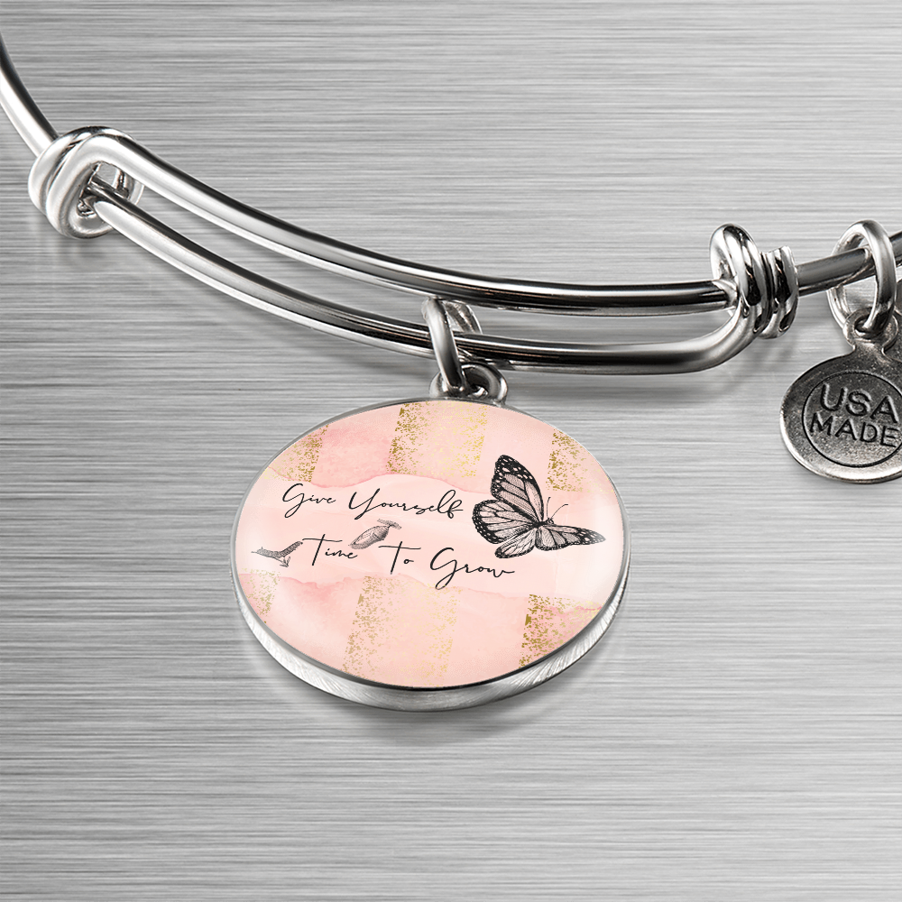 Give Yourself Time Morale Booster Circle Bangle Gift For Her