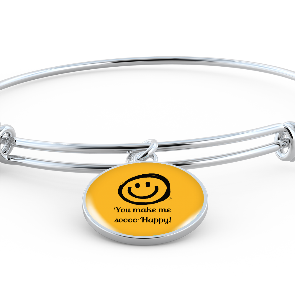 You Make Me So Happy Circle Bangle Gift For Her
