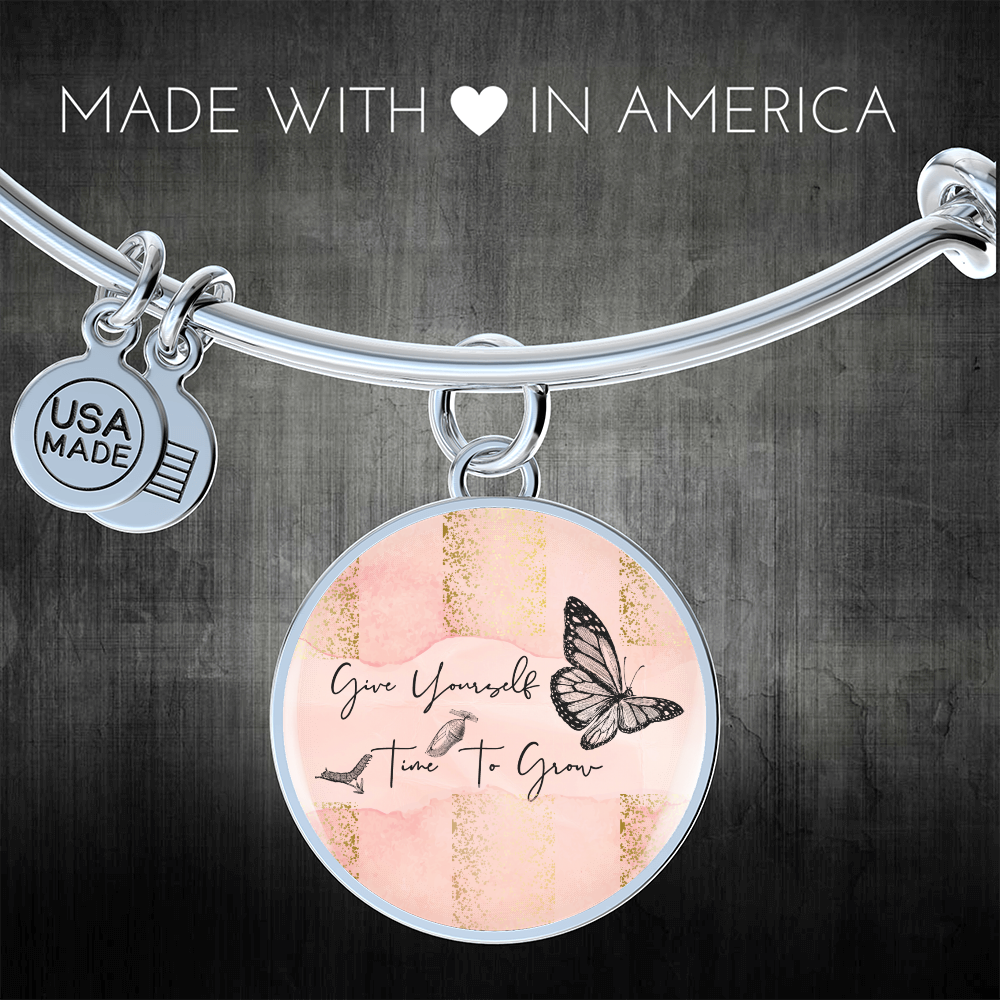 Give Yourself Time Morale Booster Circle Bangle Gift For Her