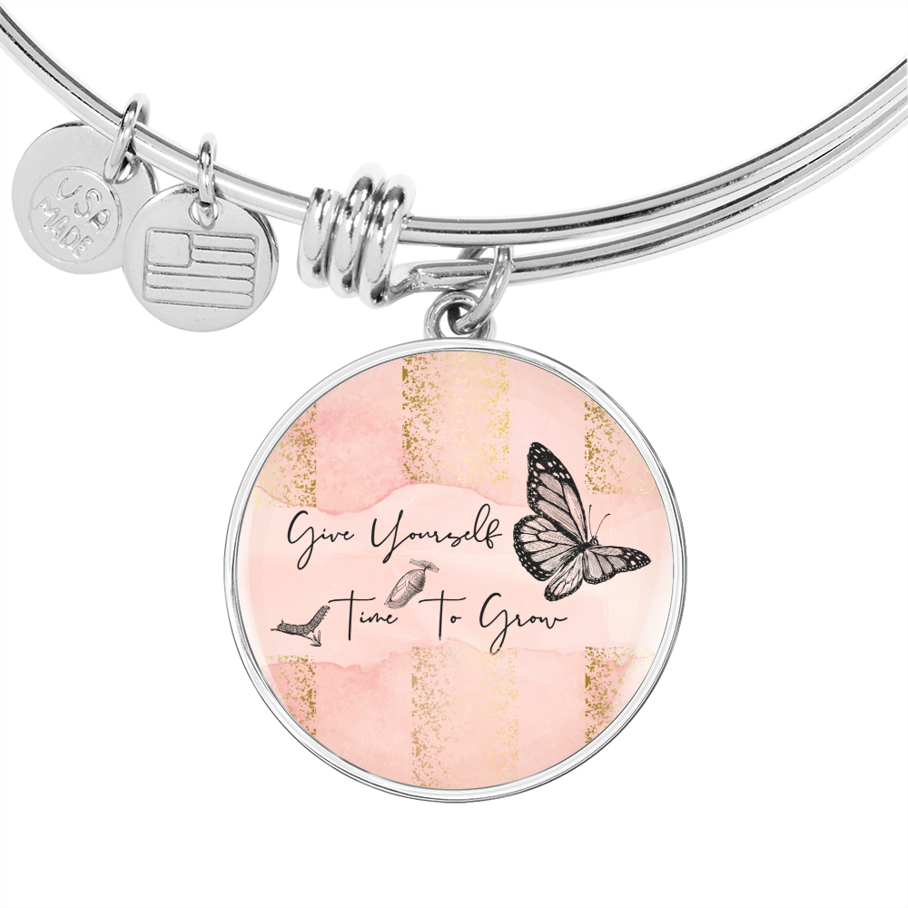 Give Yourself Time Morale Booster Circle Bangle Gift For Her