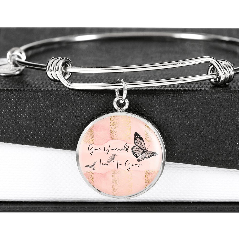 Give Yourself Time Morale Booster Circle Bangle Gift For Her