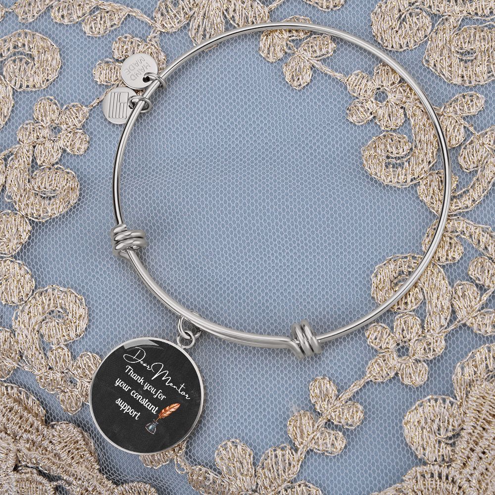 Dear Mentor Circle Bangle Gift For Her
