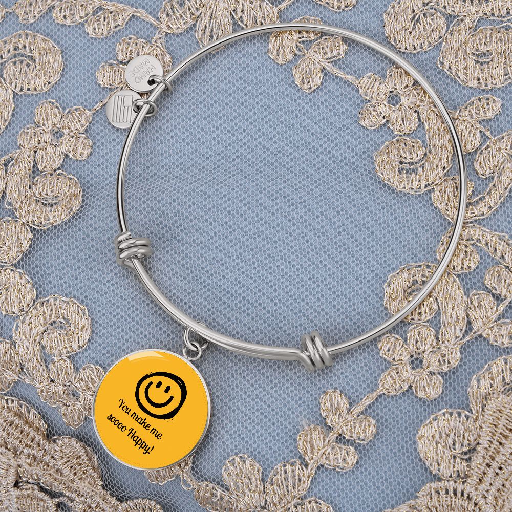 You Make Me So Happy Circle Bangle Gift For Her