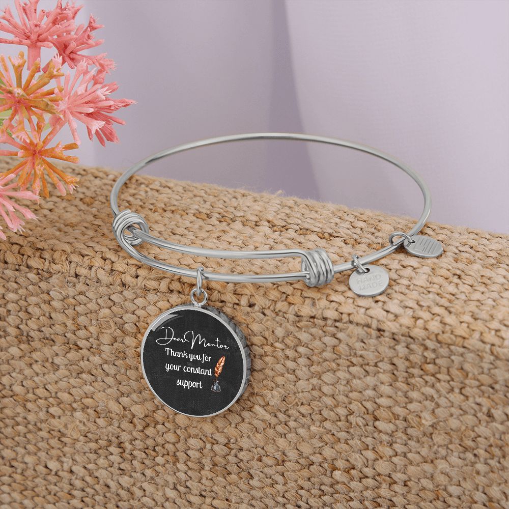 Dear Mentor Circle Bangle Gift For Her