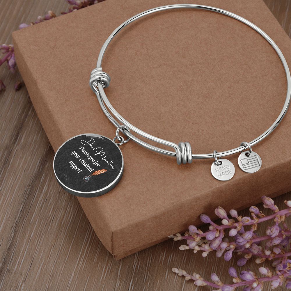 Dear Mentor Circle Bangle Gift For Her