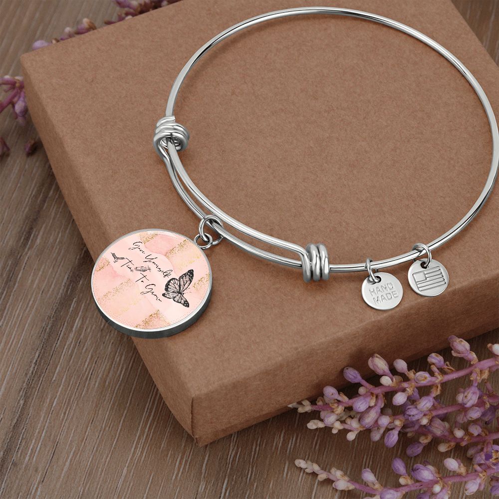Give Yourself Time Morale Booster Circle Bangle Gift For Her