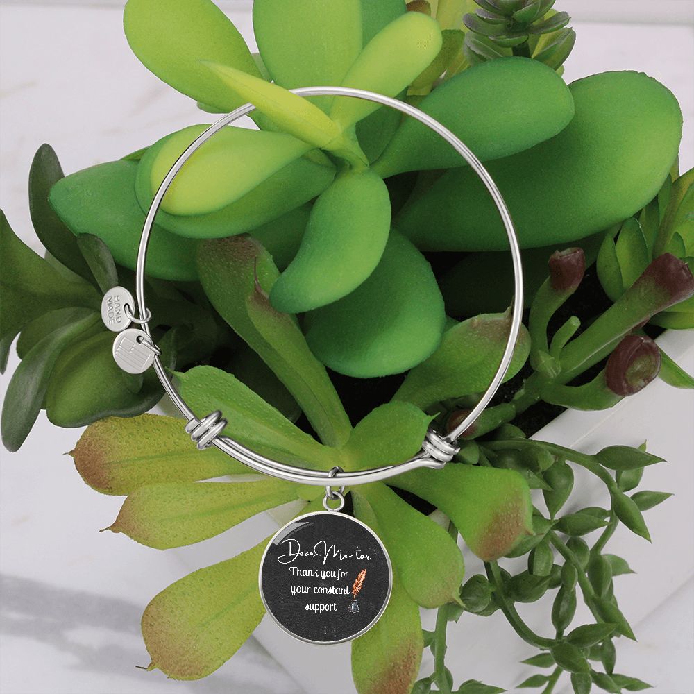 Dear Mentor Circle Bangle Gift For Her