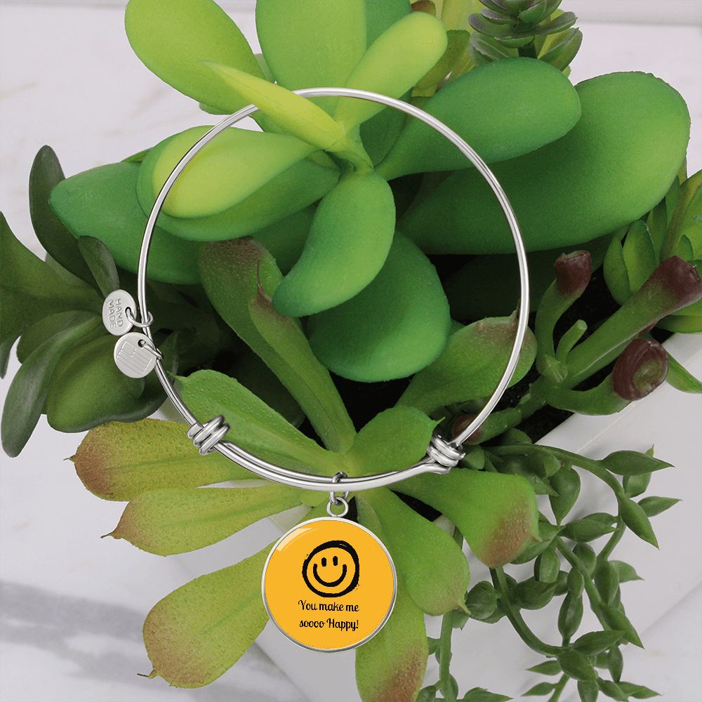 You Make Me So Happy Circle Bangle Gift For Her