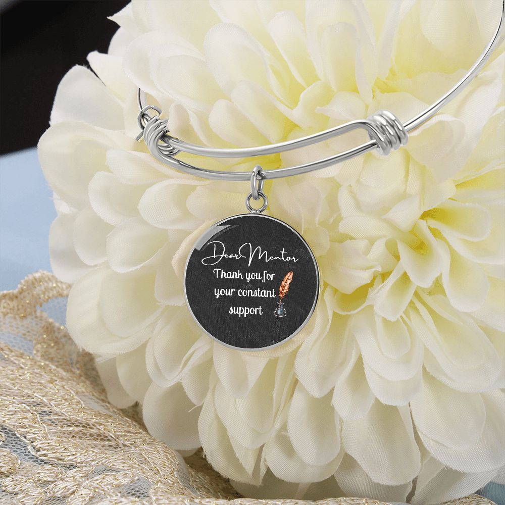 Dear Mentor Circle Bangle Gift For Her