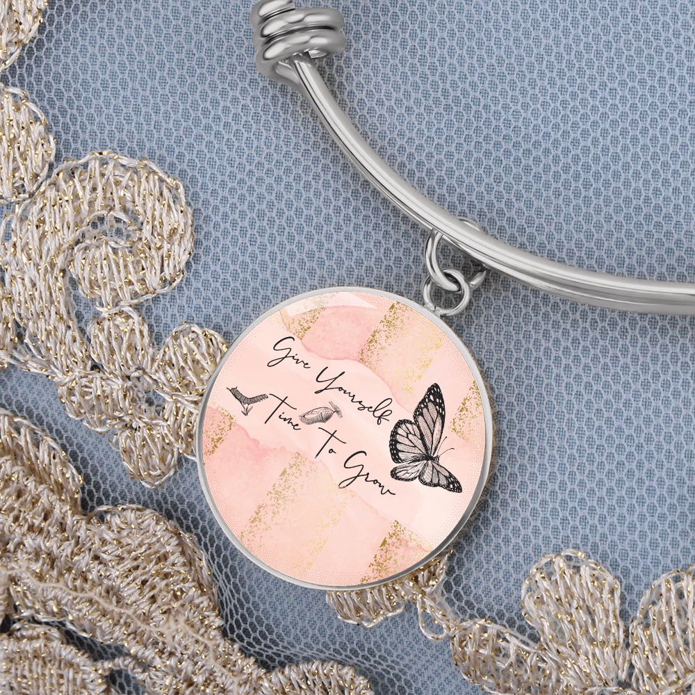 Give Yourself Time Morale Booster Circle Bangle Gift For Her