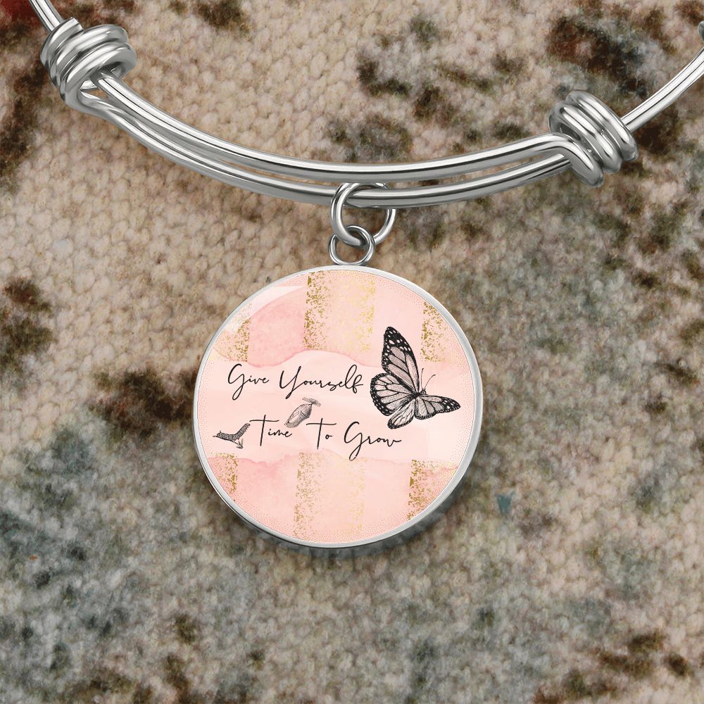 Give Yourself Time Morale Booster Circle Bangle Gift For Her