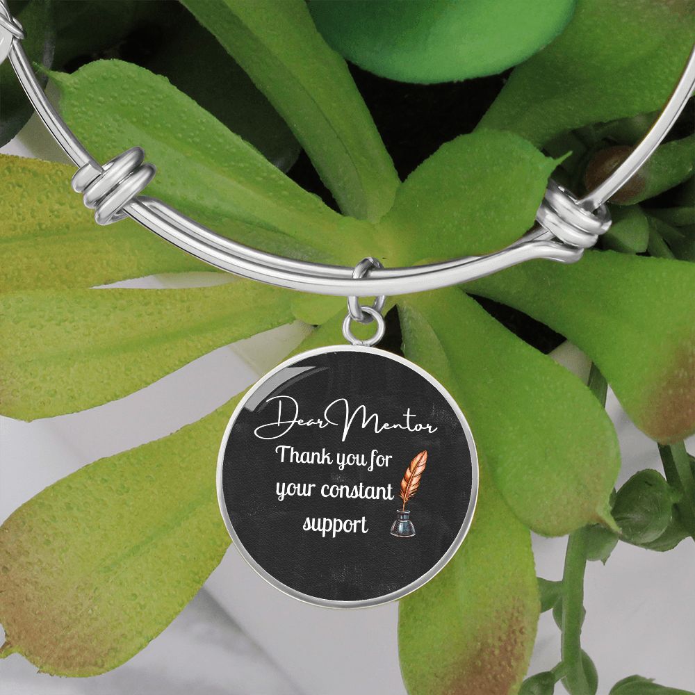 Dear Mentor Circle Bangle Gift For Her