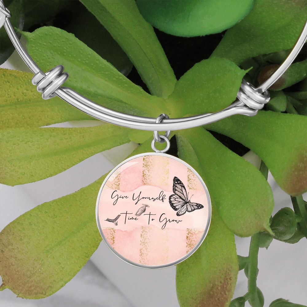 Give Yourself Time Morale Booster Circle Bangle Gift For Her