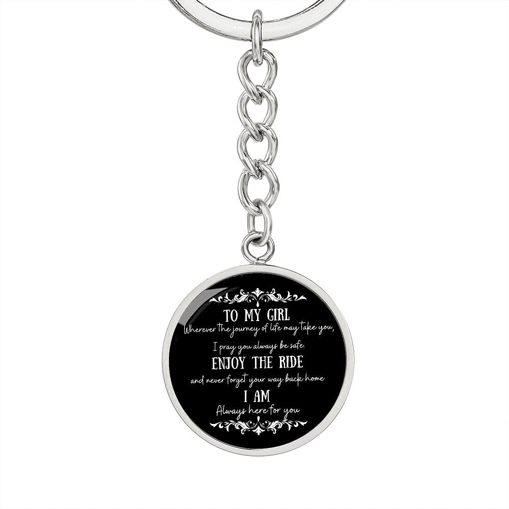 To My Girl Circle Keychain Gift For Her