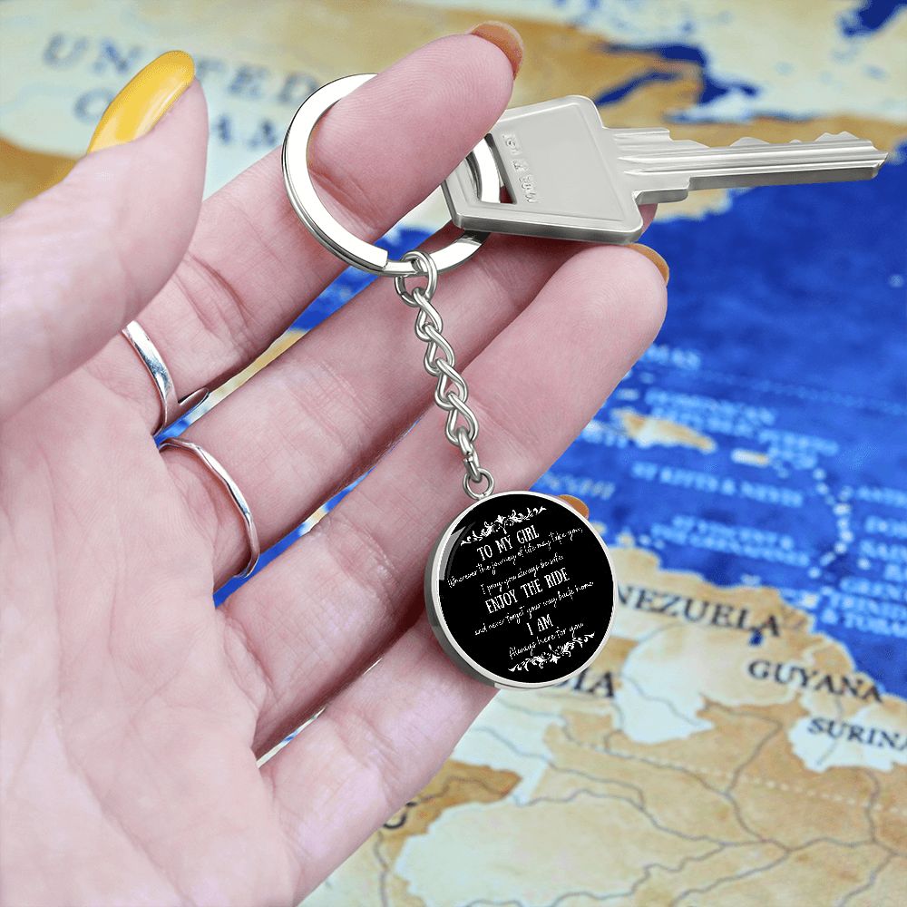 To My Girl Circle Keychain Gift For Her