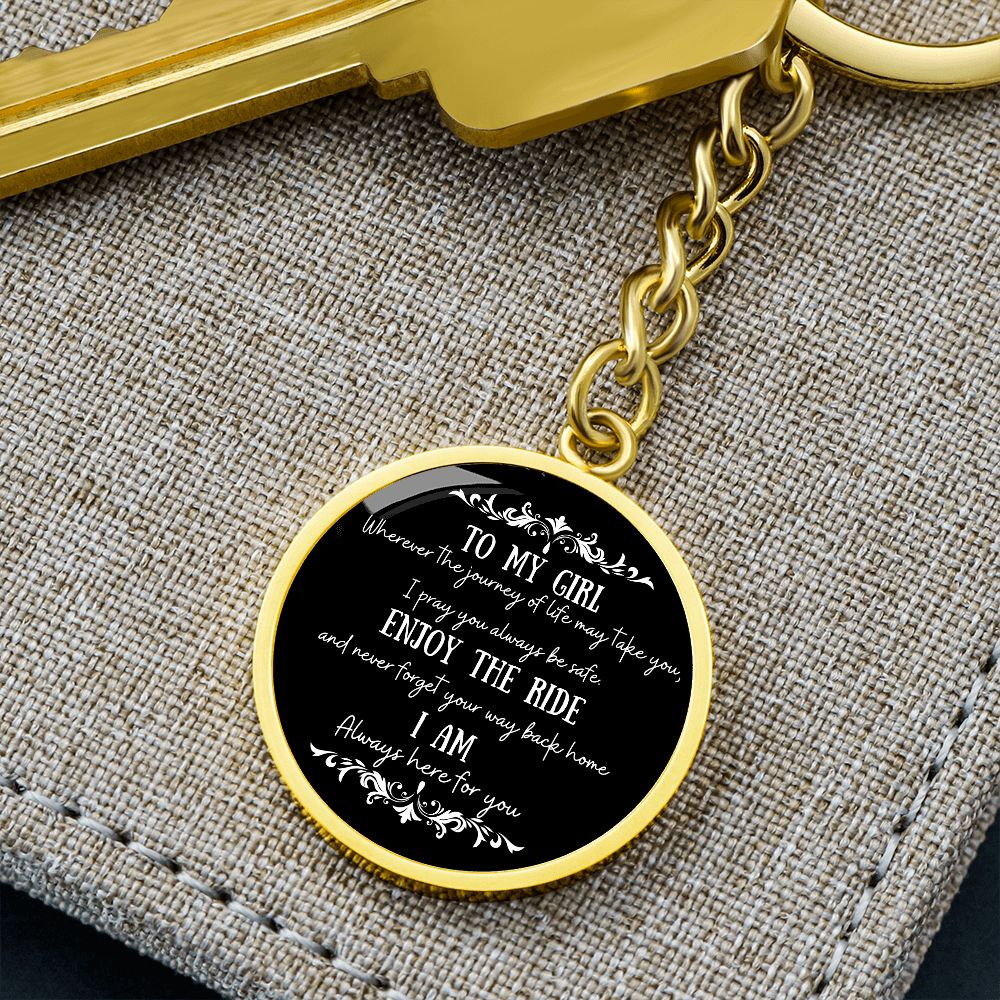To My Girl Circle Keychain Gift For Her